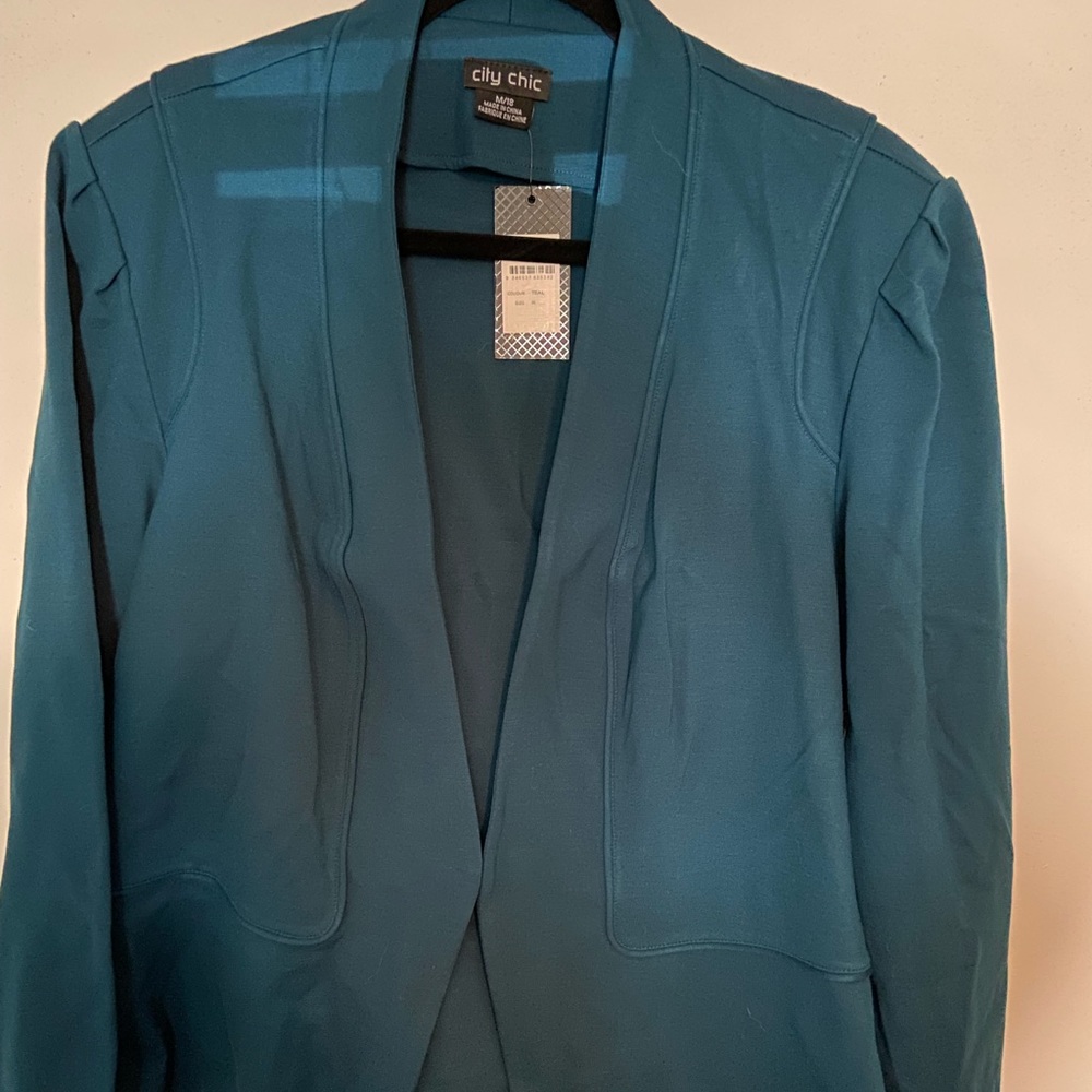 Brand new fitted teal green blazer